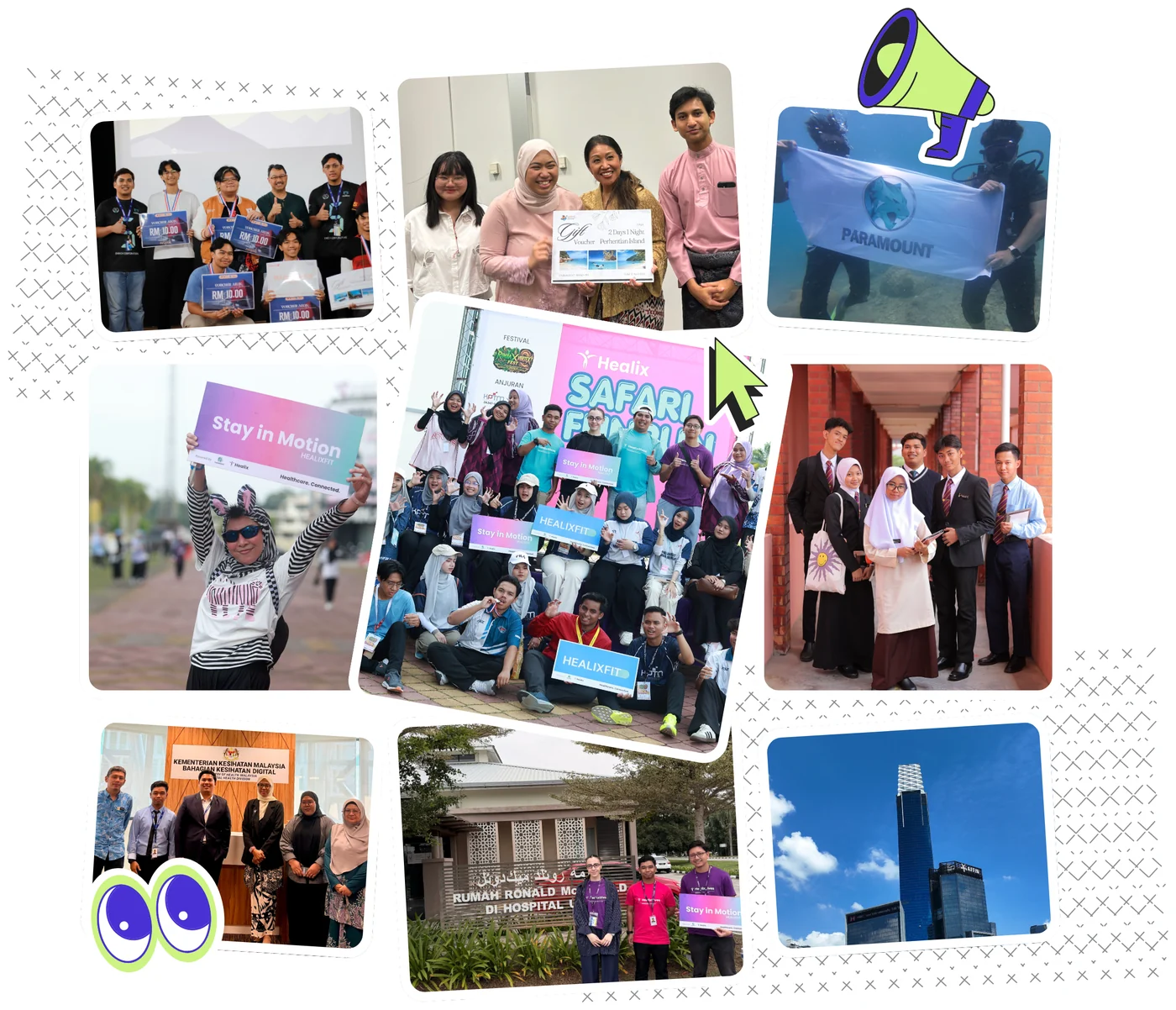 PARAMOUNT Healthcare and Healix team moments — competitions, community events, HealixFit programmes and campus visits